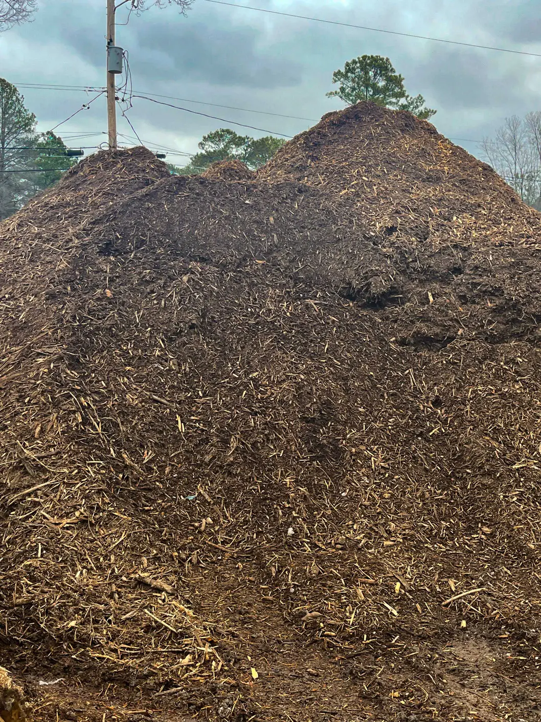 Lumberjacks Eco-Blend Mulch production hardwood pile Chattanooga