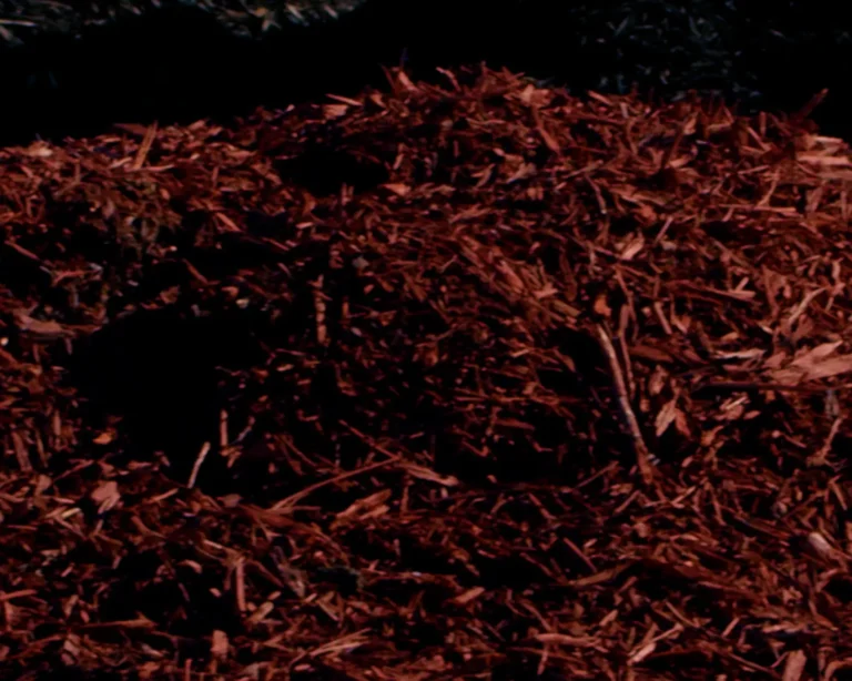 Premium red colored hardwood mulch Chattanooga